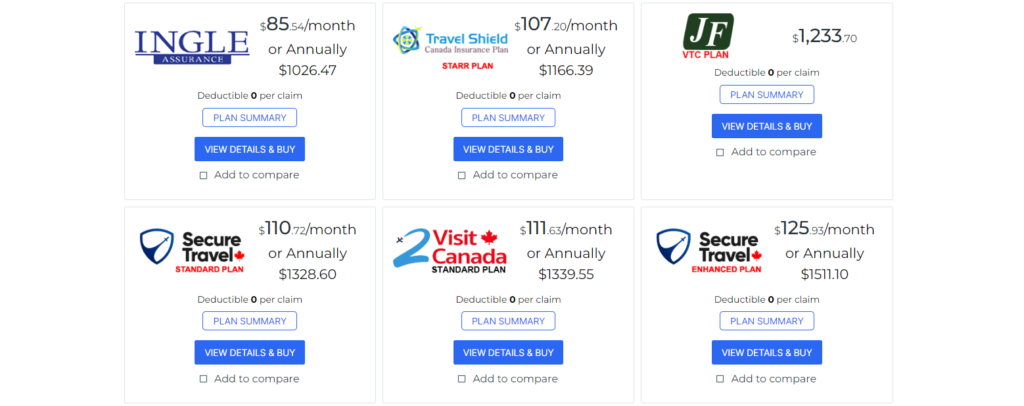 加拿大超级签证保险 在线报价